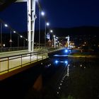 Brücke in Nassau an der Lahn bei Nacht..