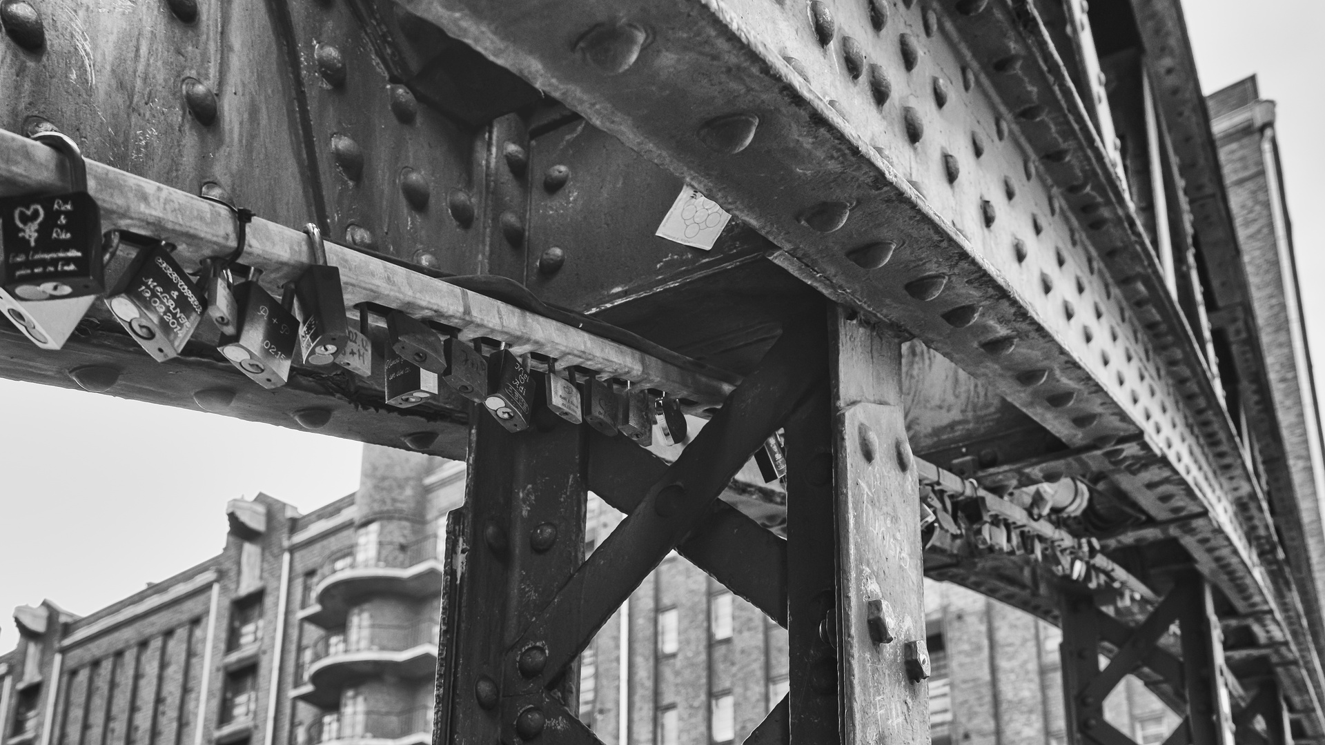 Brücke S/W Speicherstadt