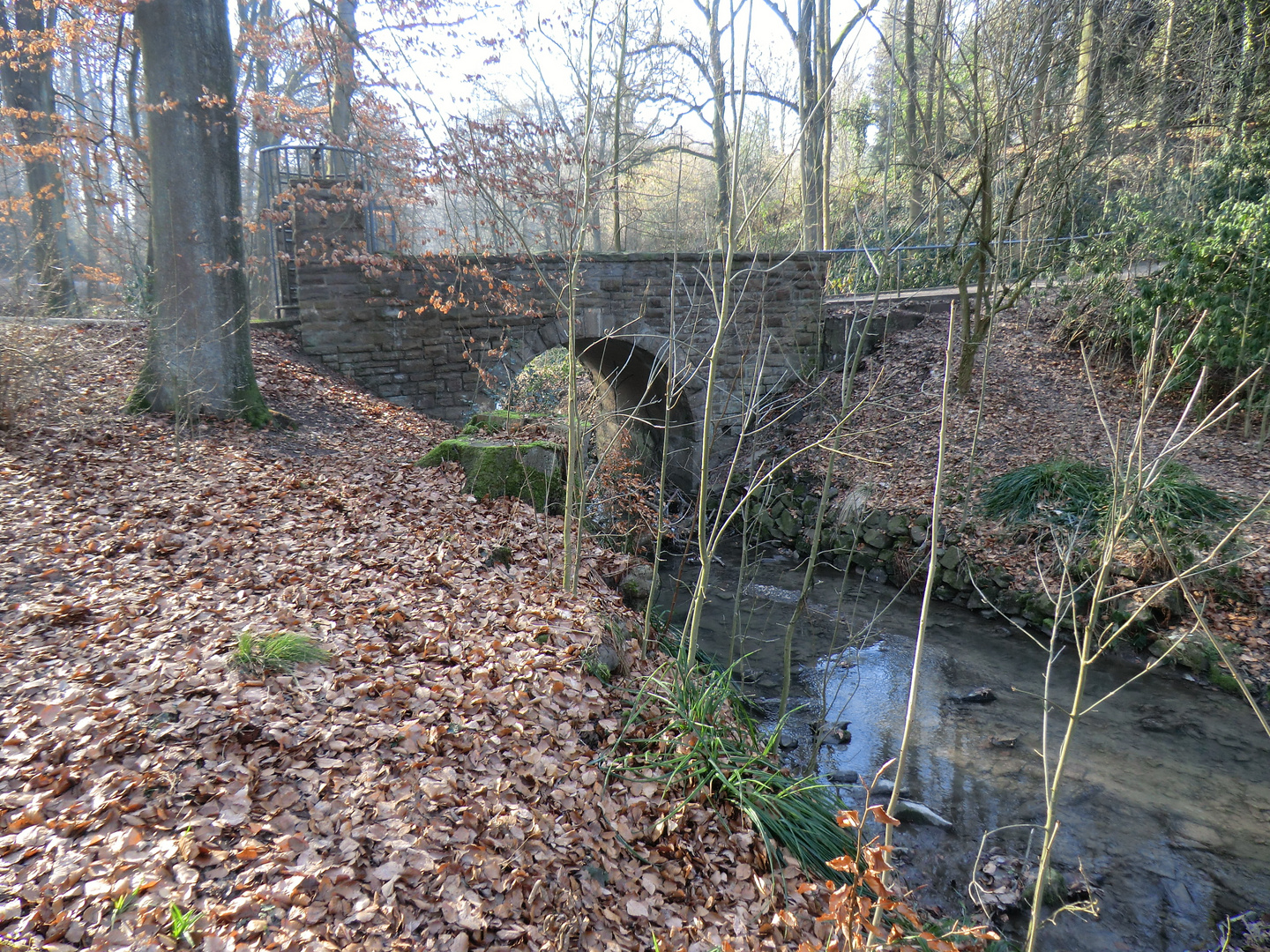 Brücke über dem reissenden Strom