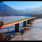 Brücke über dem Sylvensteinspeicher