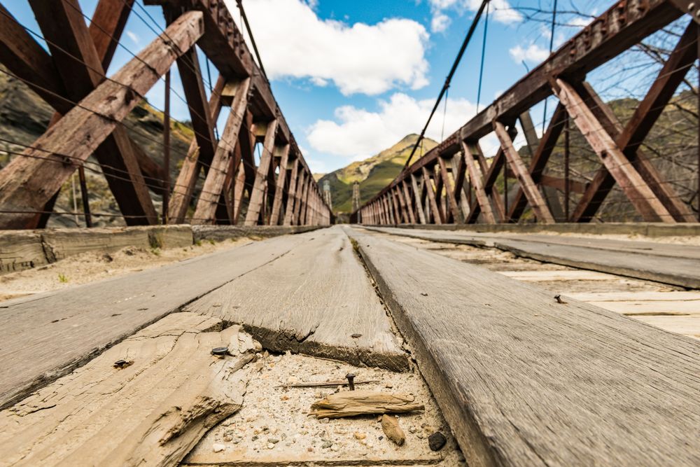 Brücke über den Arrow  - Skippers Road NZ