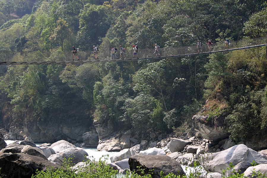 Brücke über den Marsyandi River