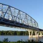 Brücke über den "Mighty Mississippi River" bei Hannibal, Missouri, U.S.A.