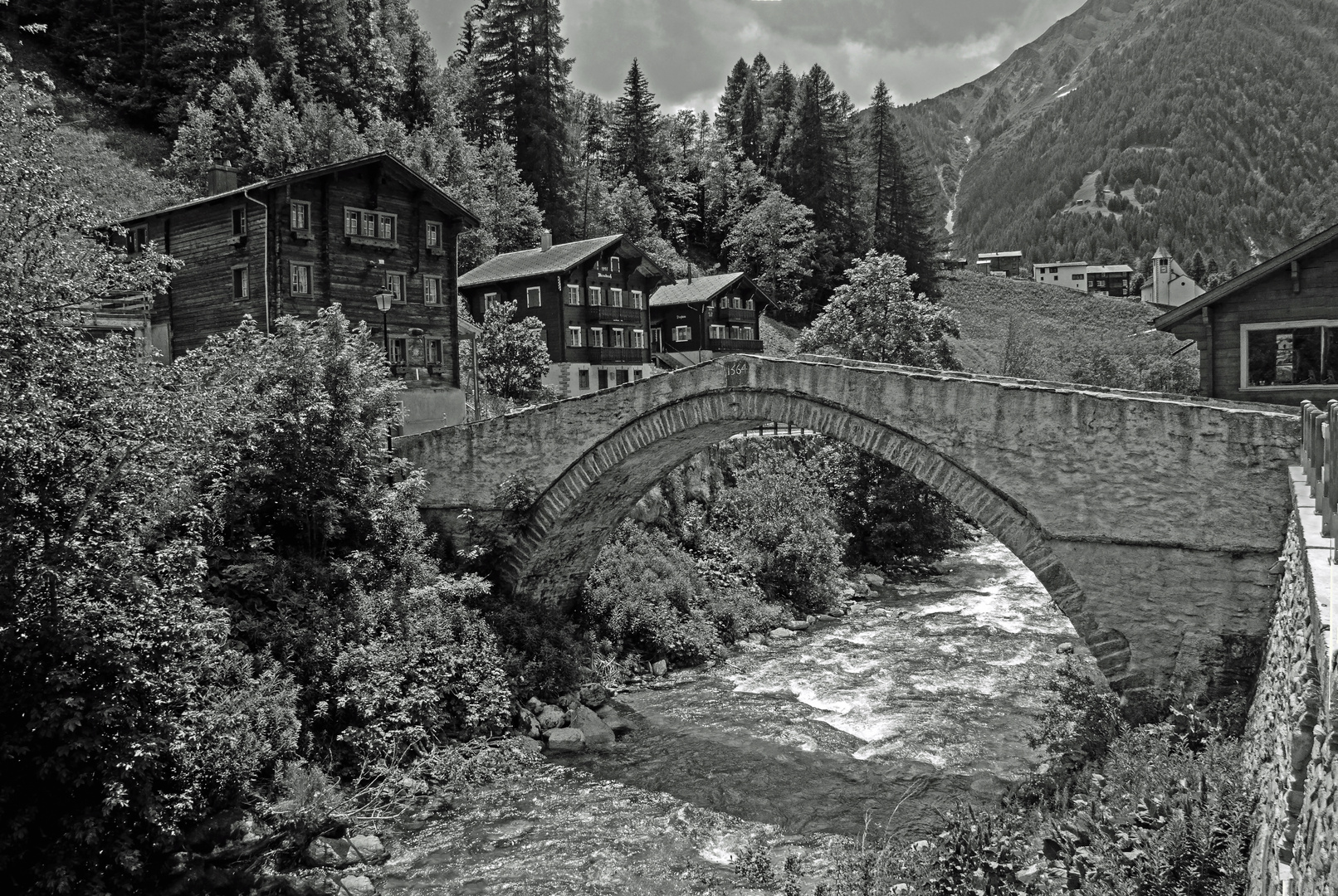 Brücke über die Binn 1564 gebaut