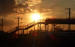 Brücke über die Gleise von Hbf Aschaffenburg