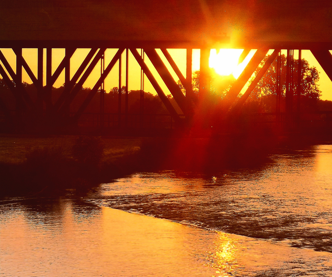 Brücke über die Pegnitz zwischen Fürth und Solarberg