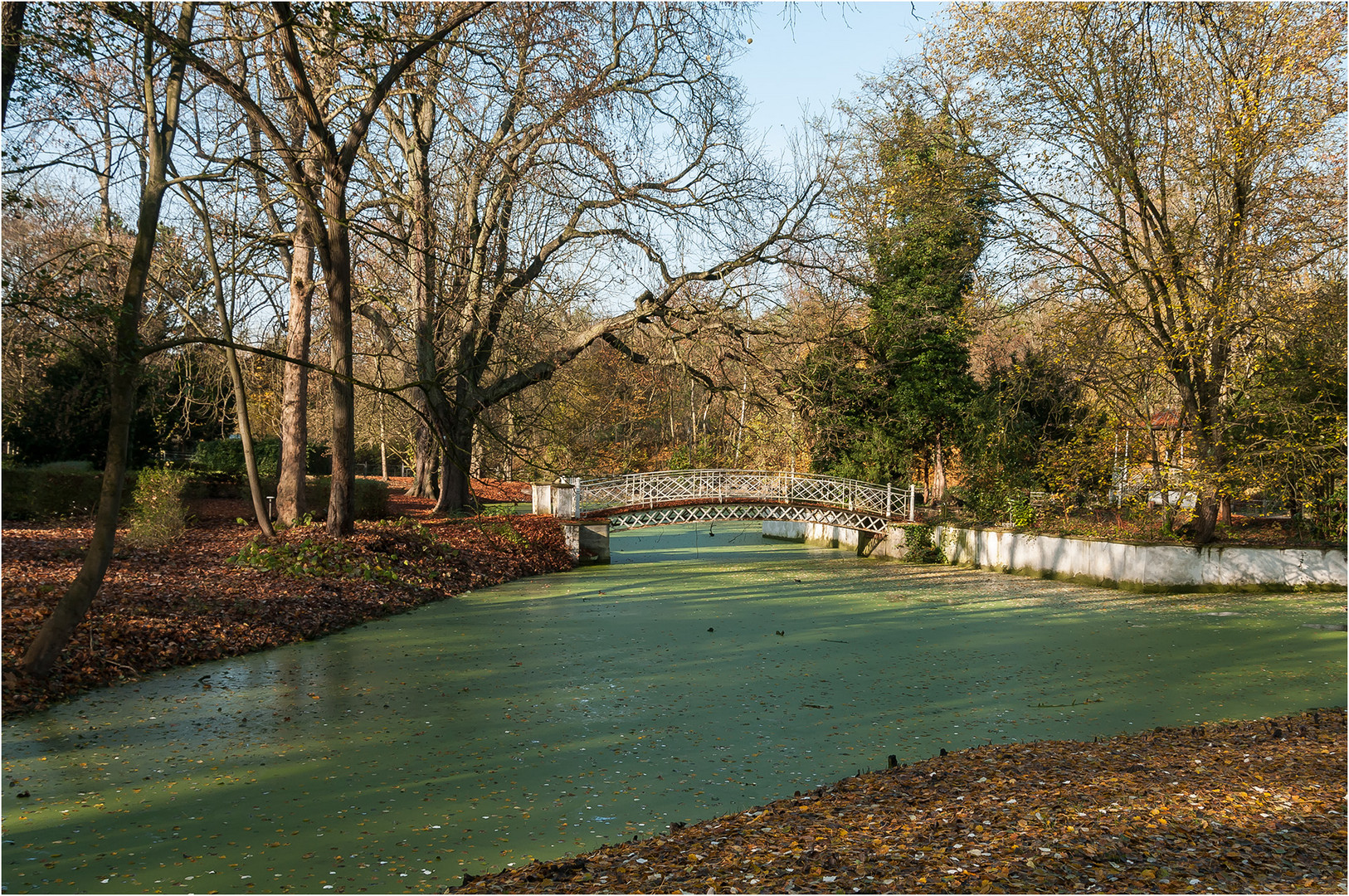 BrÜcke Über grÜne EntengrÜtze in LÜnen