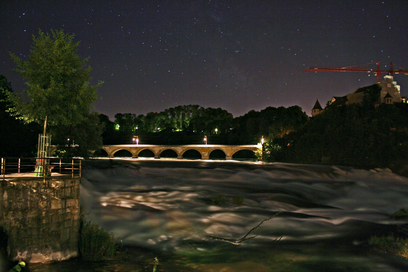 Brücke unter Sternen Himmel