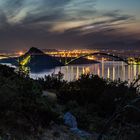 Brücke von Krk in der Abenddämmerung