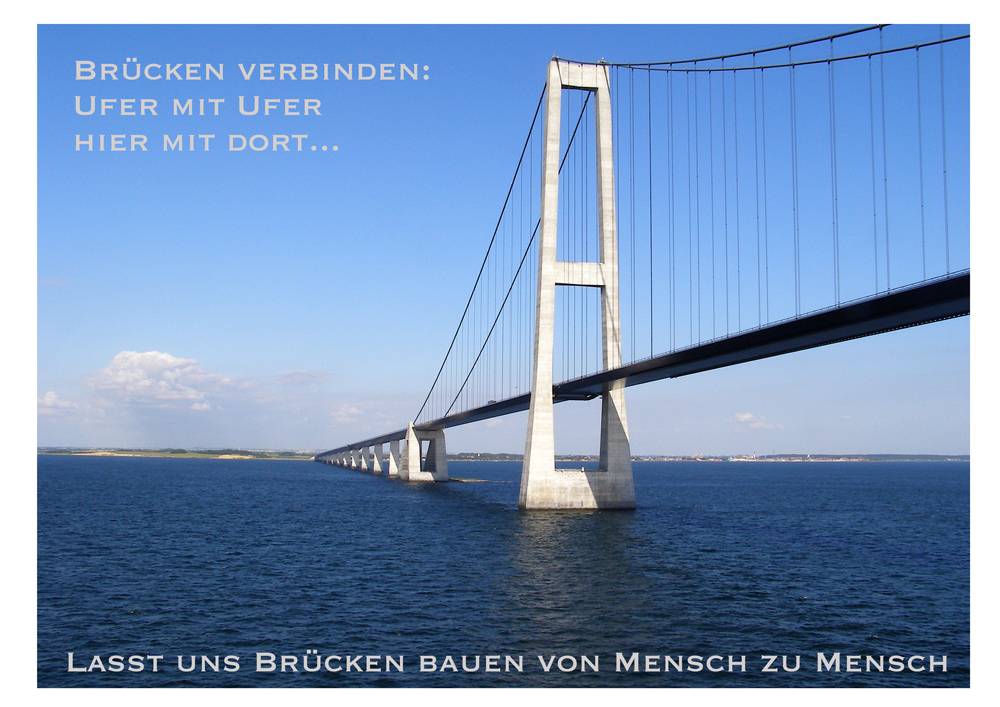 Brücke von Mensch zu Mensch Foto & Bild karten und kalender, spezial