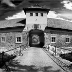 Brücke Wassergraben Rittergut Remmeringhausen / Infrarot, 180° Pano