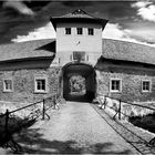 Brücke Wassergraben Rittergut Remmeringhausen / Infrarot, 180° Pano