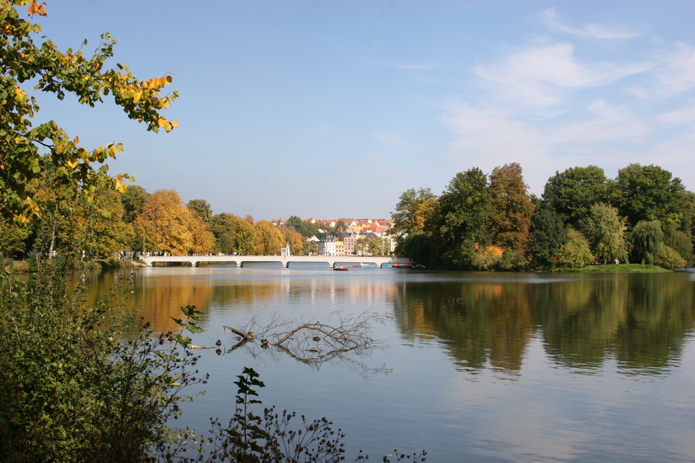 Brücke zum Inselzoo in Altenburg Foto & Bild landschaft, bach, fluss