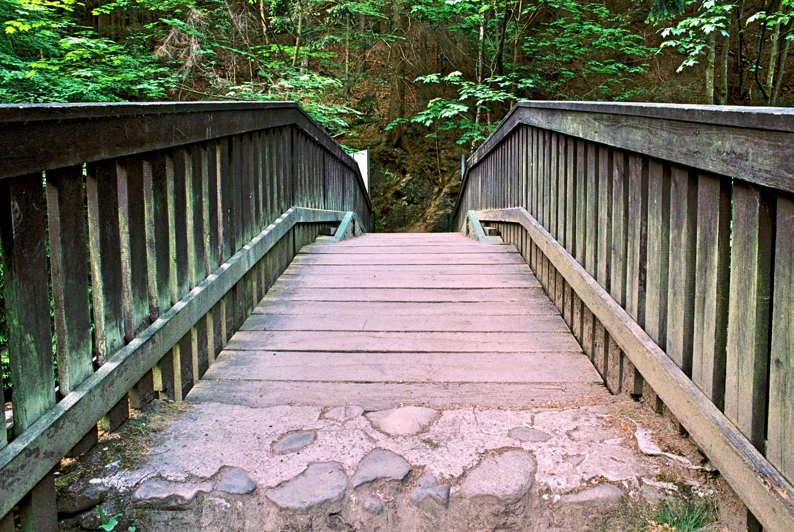 Brücke zur Verlobungsinsel im Okertal