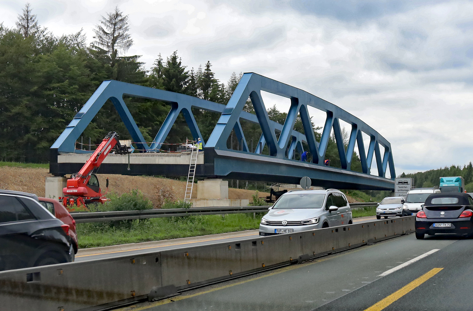 Brückenbau auf der A45