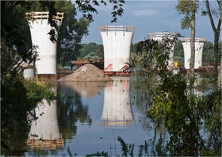 Brückenbaustelle