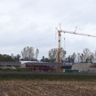 Brückenbaustelle Löhner Kreuz Blick vom Süden / Gohfeld gesehen