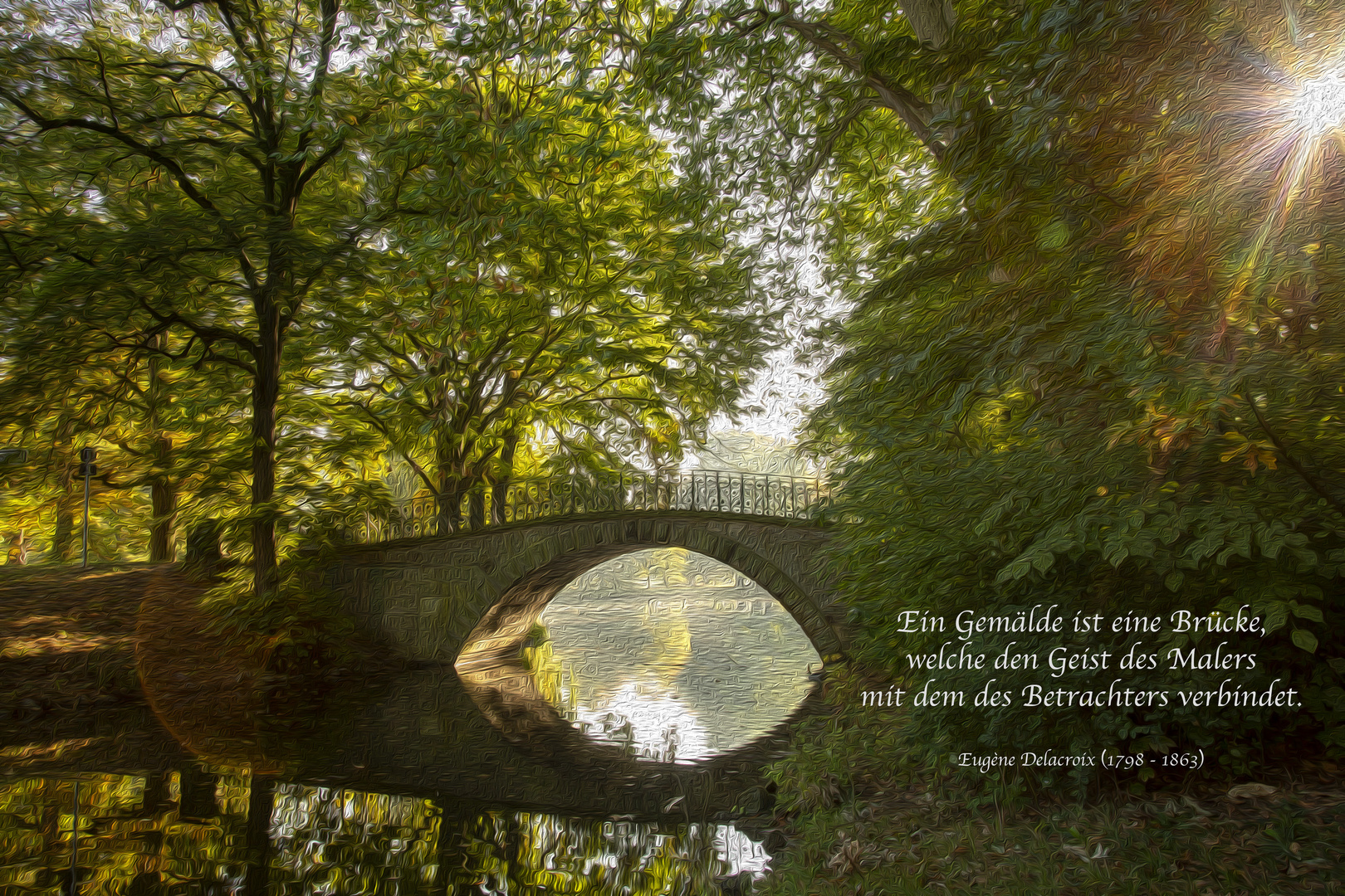 Brückenfoto als Gemälde