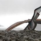 Brückenrest nach Vulkanausbruch und Überschwemmung, Island