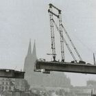 BRÜCKENSCHLUSS - Bau der Severinsbrücke Köln Anfang 1959