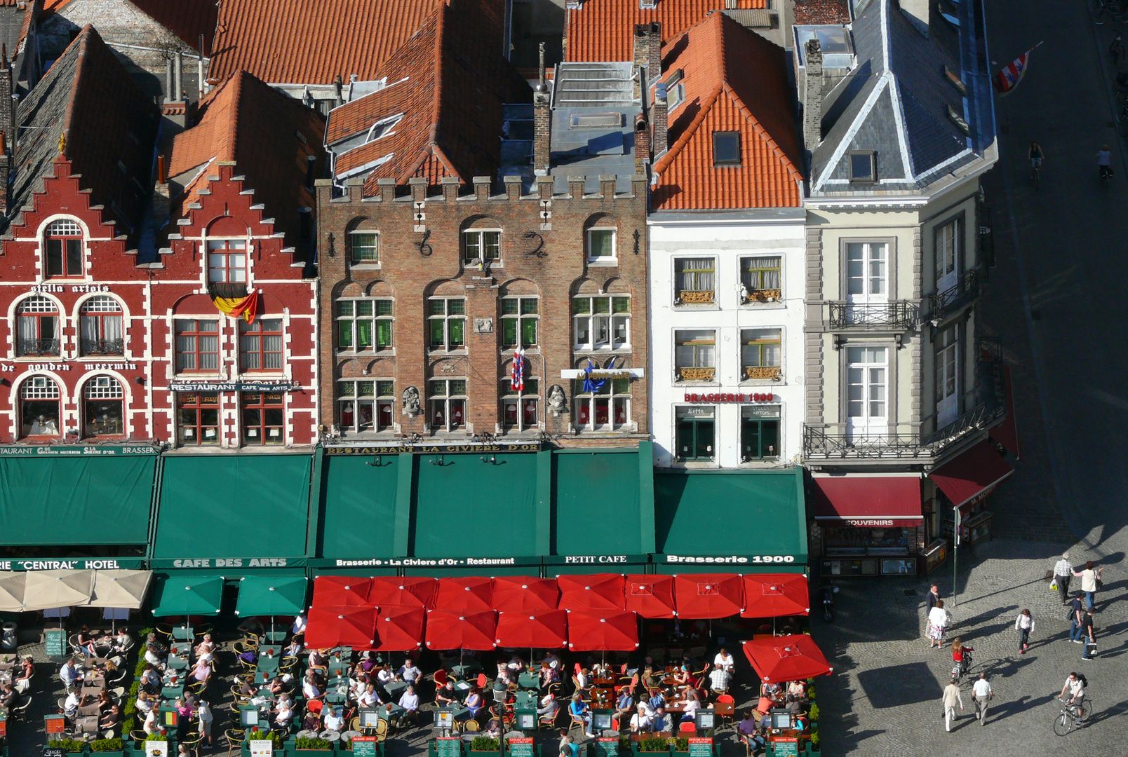 Brügge 1 - Blick vom Belfried auf den Grote Markt