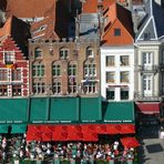 Brügge 1 - Blick vom Belfried auf den Grote Markt