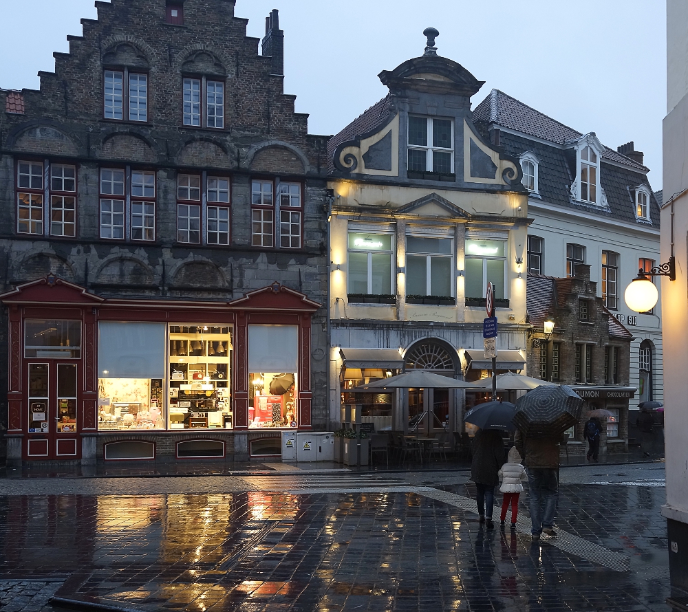 Brügge bei Regen