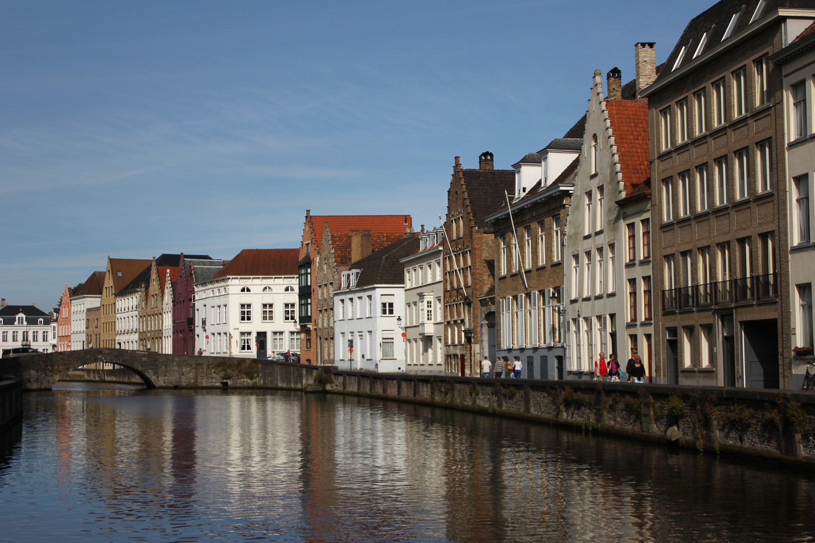 Brügge, Gracht (Reien in Brügge genannt), Blick vom Jan-Van-Eyckplein