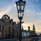 Brühlsche Terasse in der goldenen Stunde