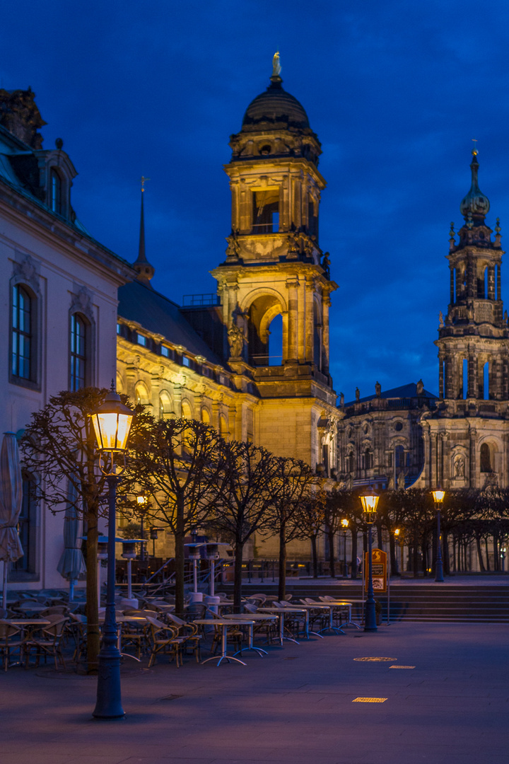 Brühl`sche Terassen am Abend