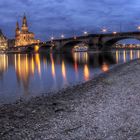 Brühlsche Terrasse Dresden mit Augustusbrücke