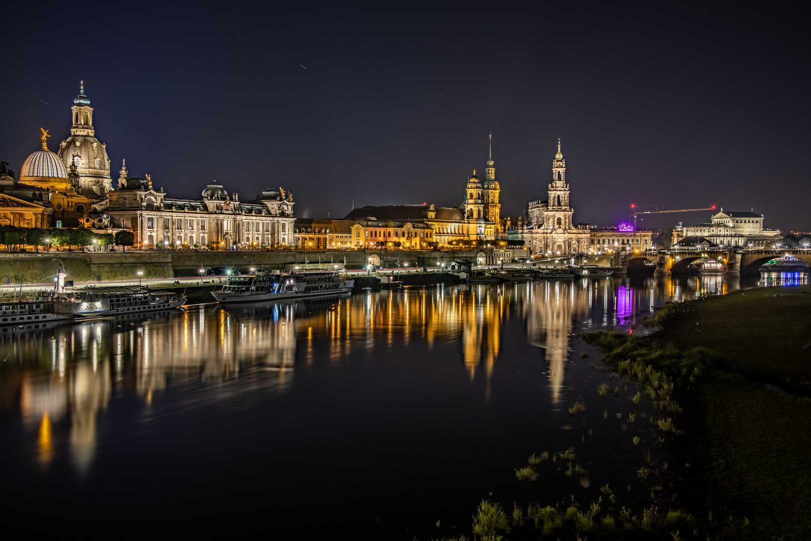 Brühlsche Terrasse Dresden mit Elbe