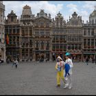 Brüssel am Tage mit Gauklern