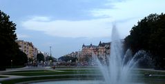 Brüssel - Blick vom Park am Triumphbogen in Richtung Stadt