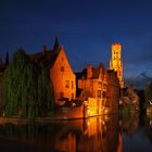 Bruges, De Rozenhoedkaai (Quai of the Rosary by night)