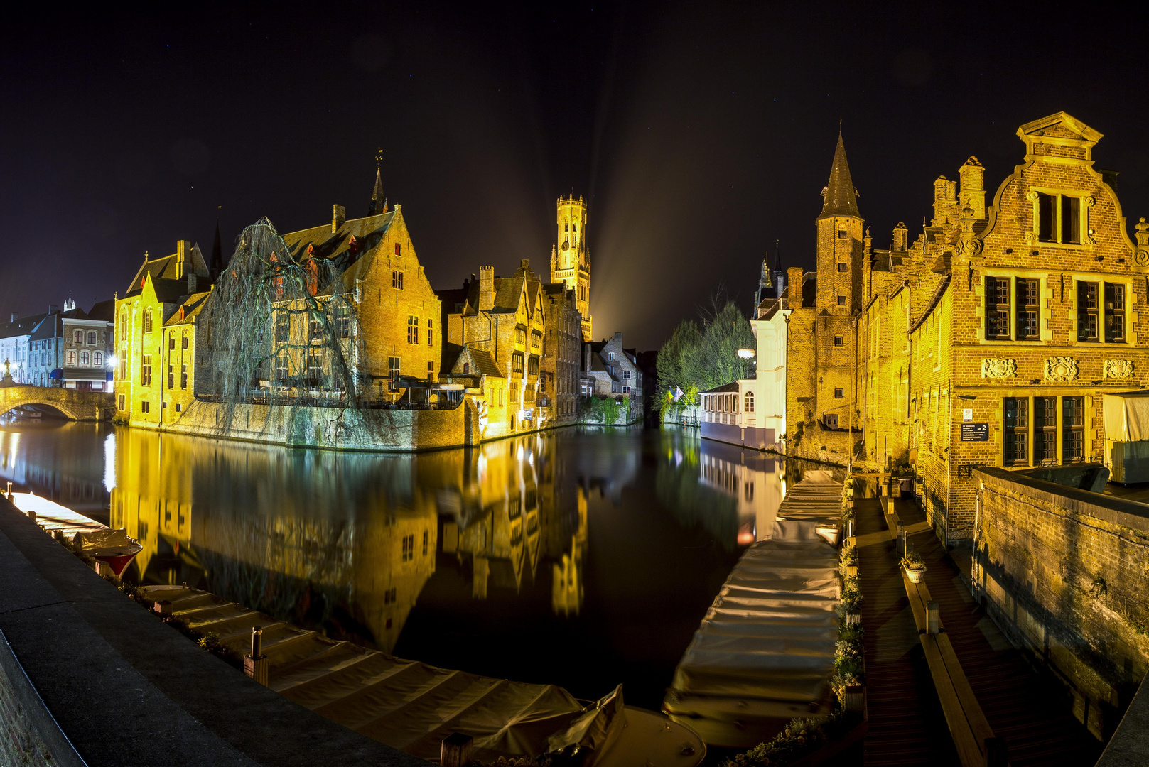 Bruges, night panorama