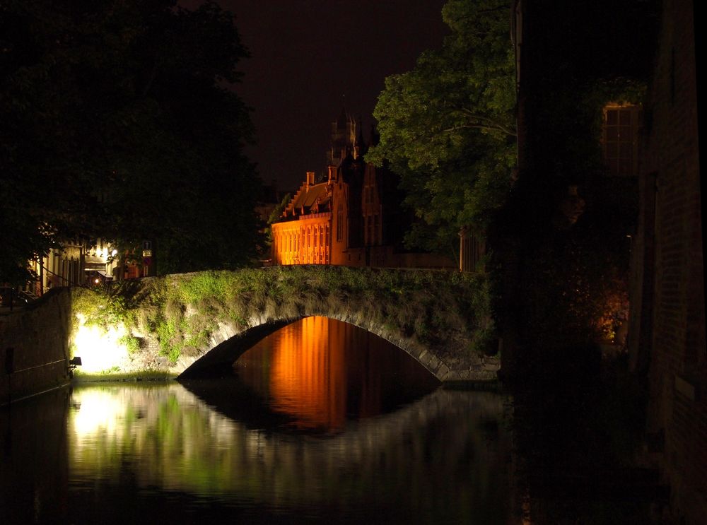 Bruges,Groenerei (Green Canal by night)