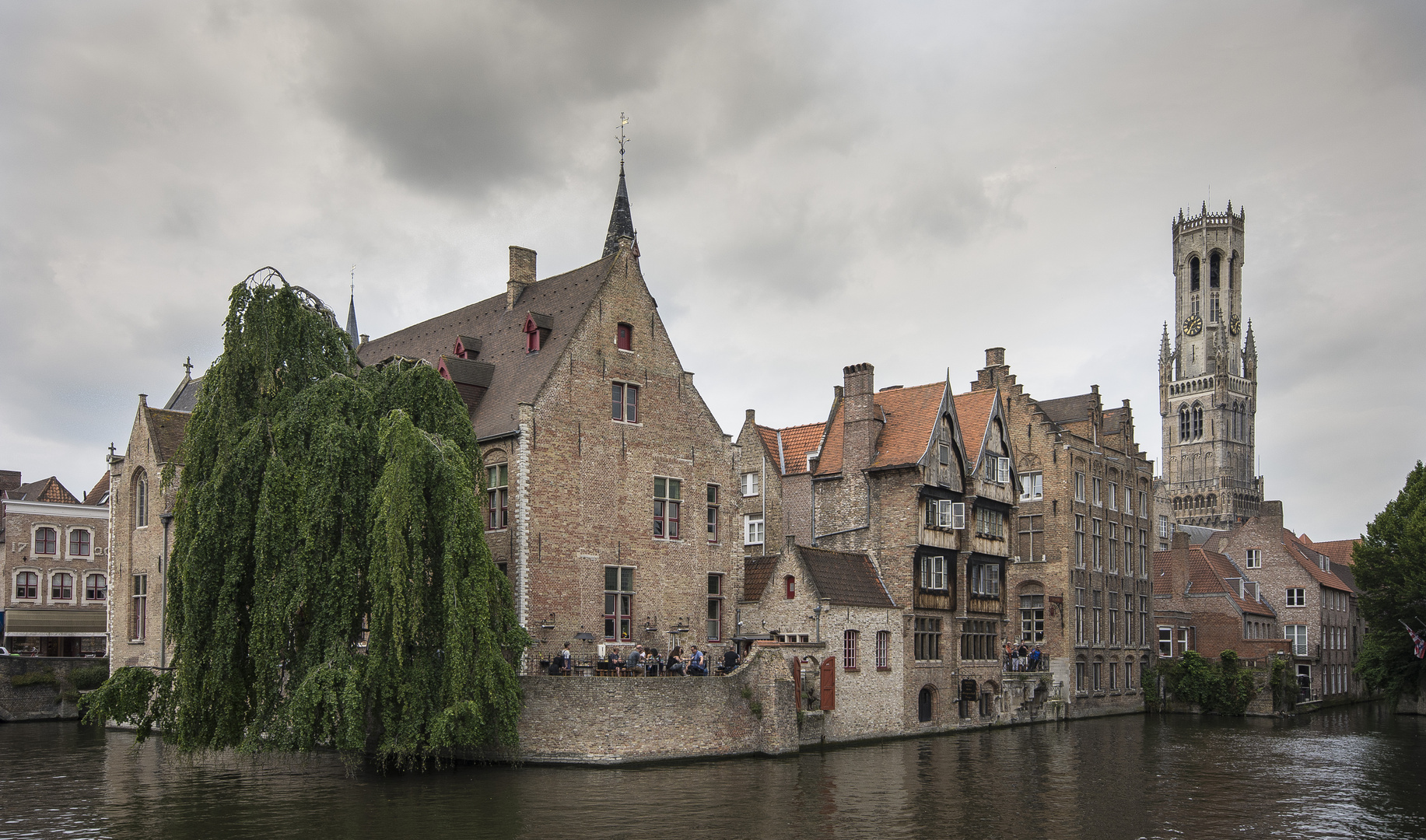 Brugge - Rozenhoedkaai - View on Belfry of Bruges - 01