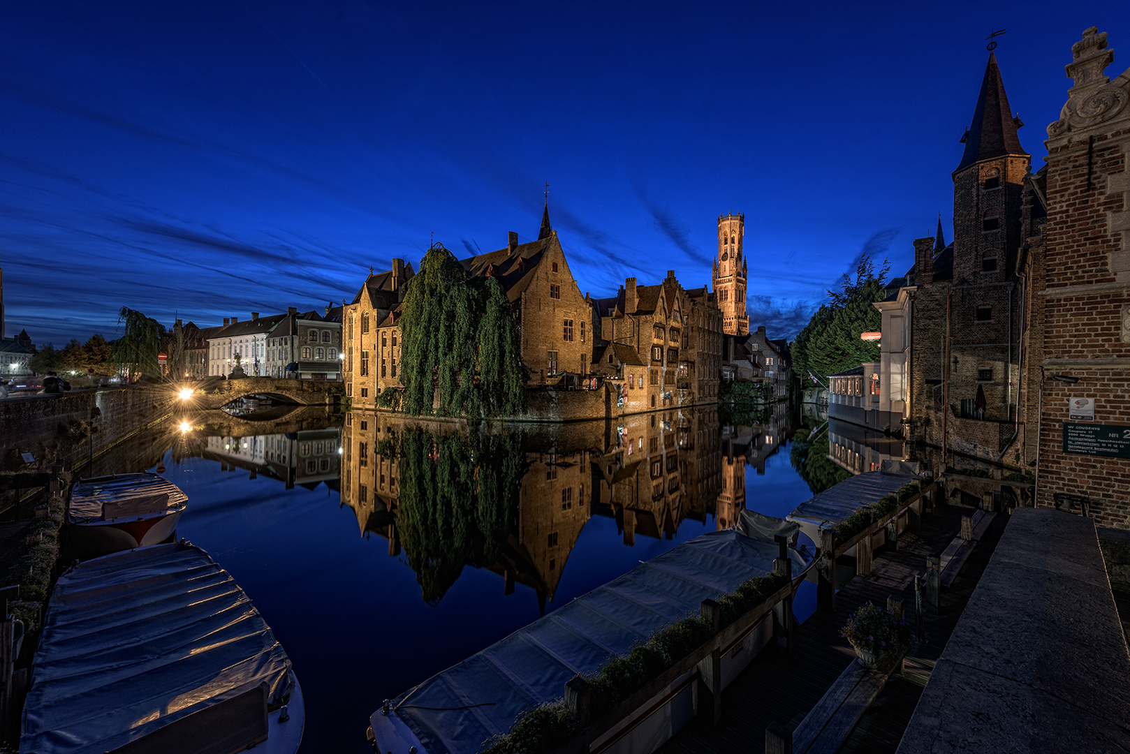 Brugge zur Blauen Stunde