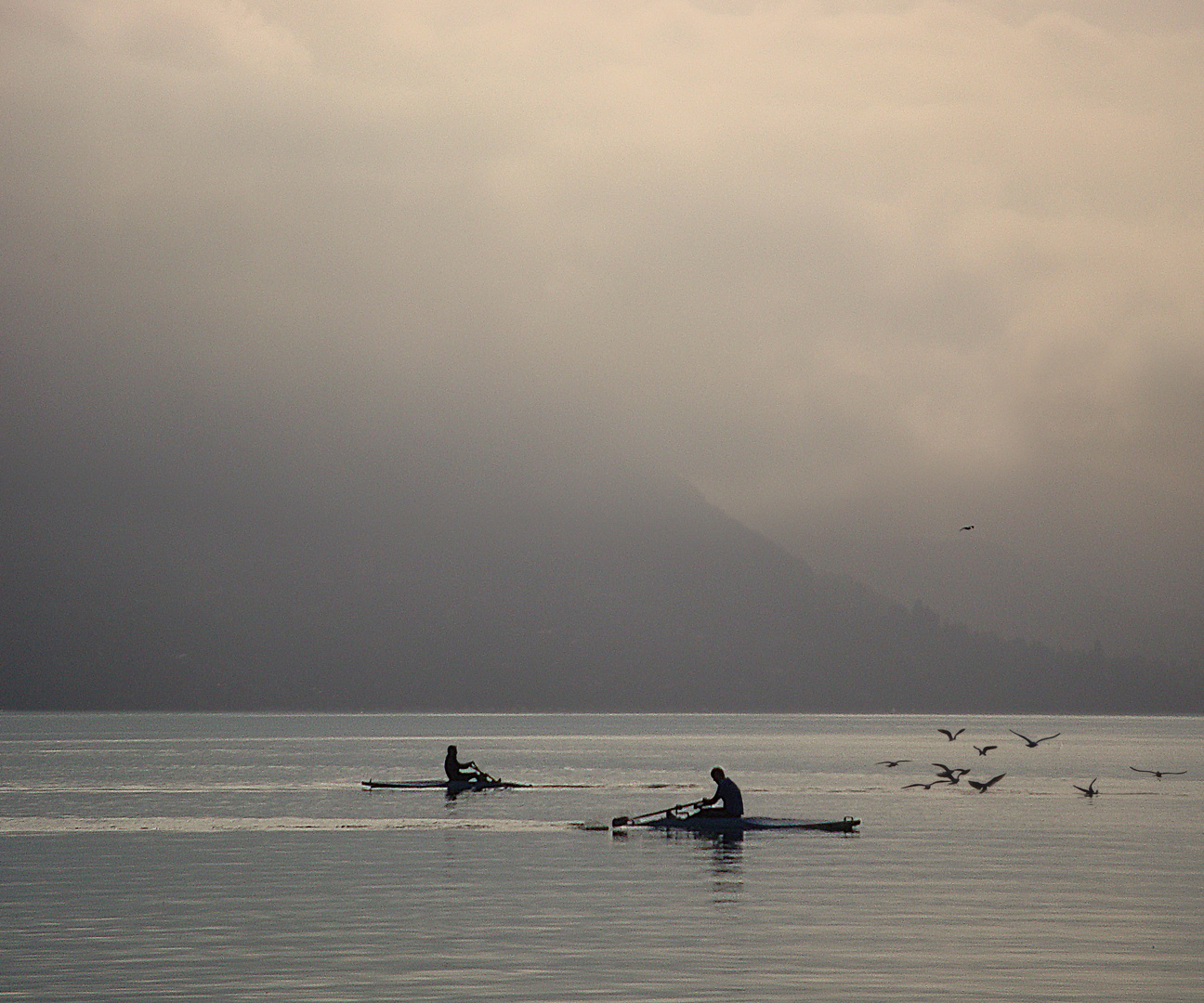 Brume, lac d'Annecy