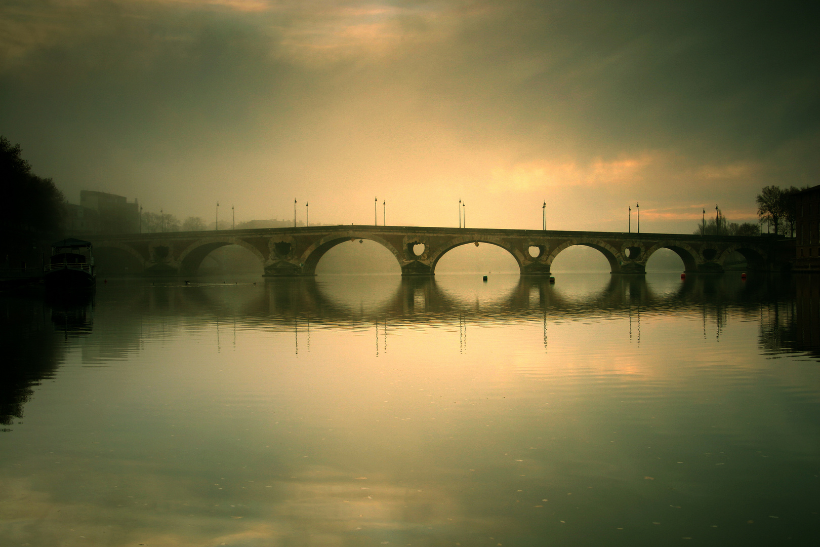 Brume matinale sur la Garonne