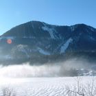 Brume sur les montagnes Autrichiennes