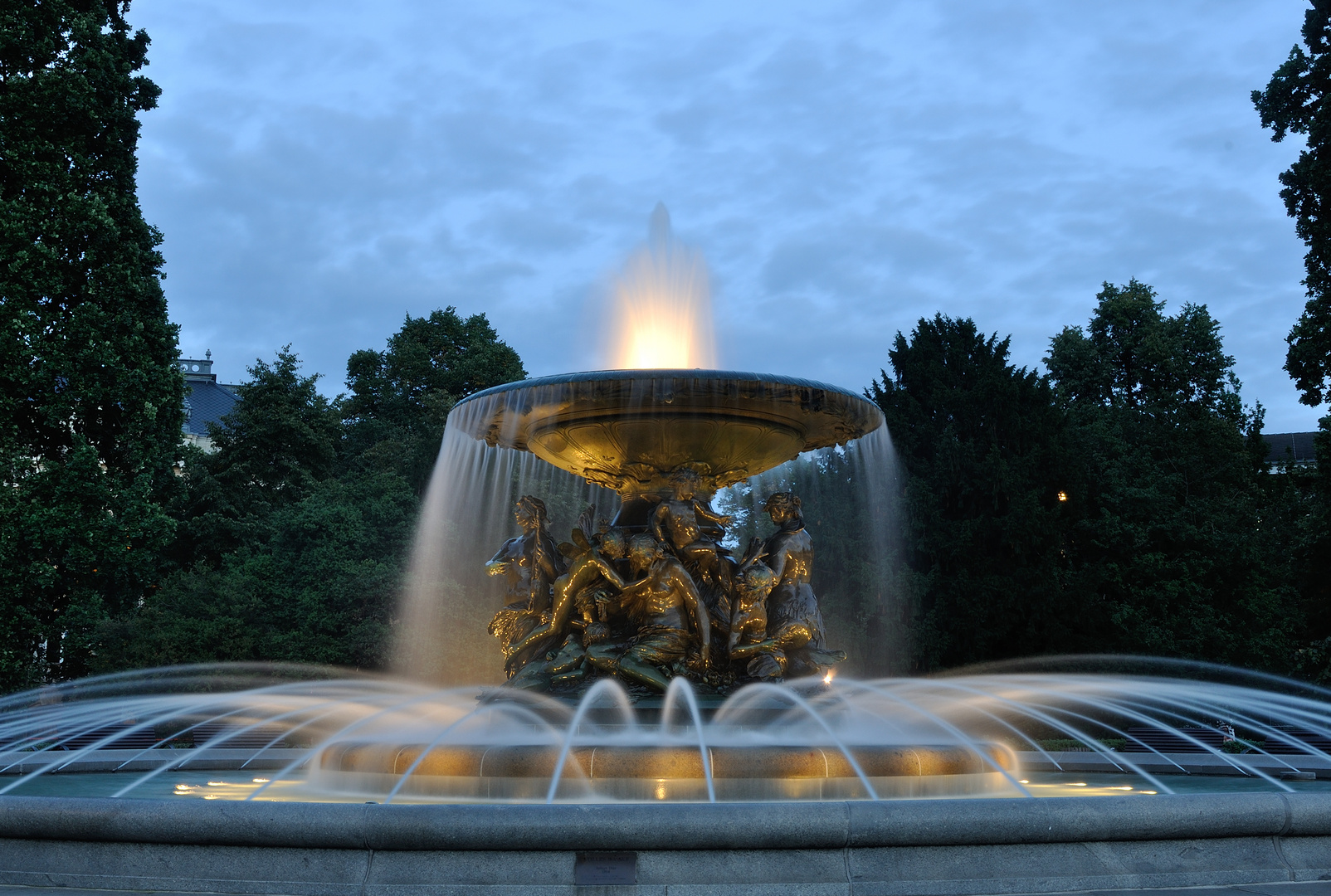 Brunnen am Albertplatz in Dresden