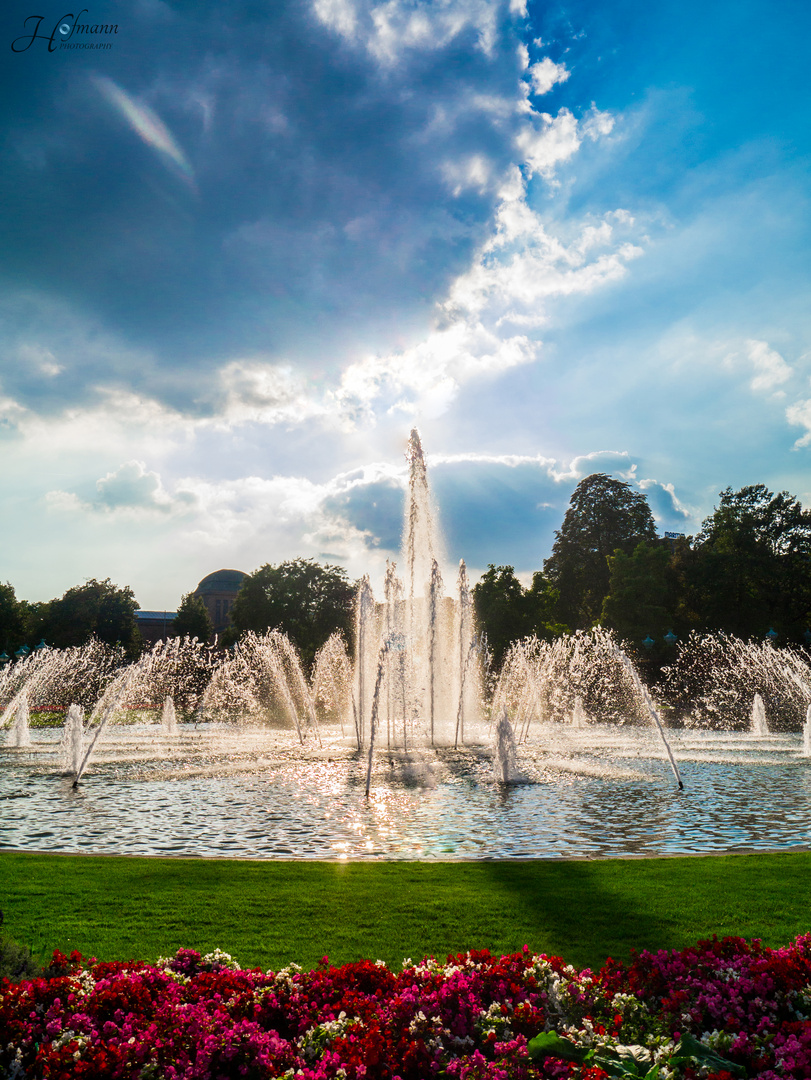 Brunnen am Mannheimer Wasserturm