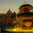 Brunnen am Petersplatz in Rom , Rom 2004