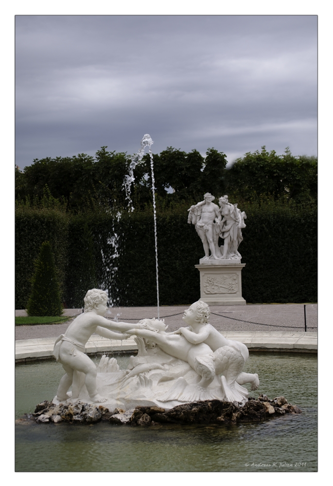 Brunnen am Schloss Belvedere in Wien