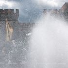 Brunnen am Stachus mit Karlstor