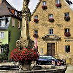 Brunnen auf dem Marktplatz in Weikersheim 