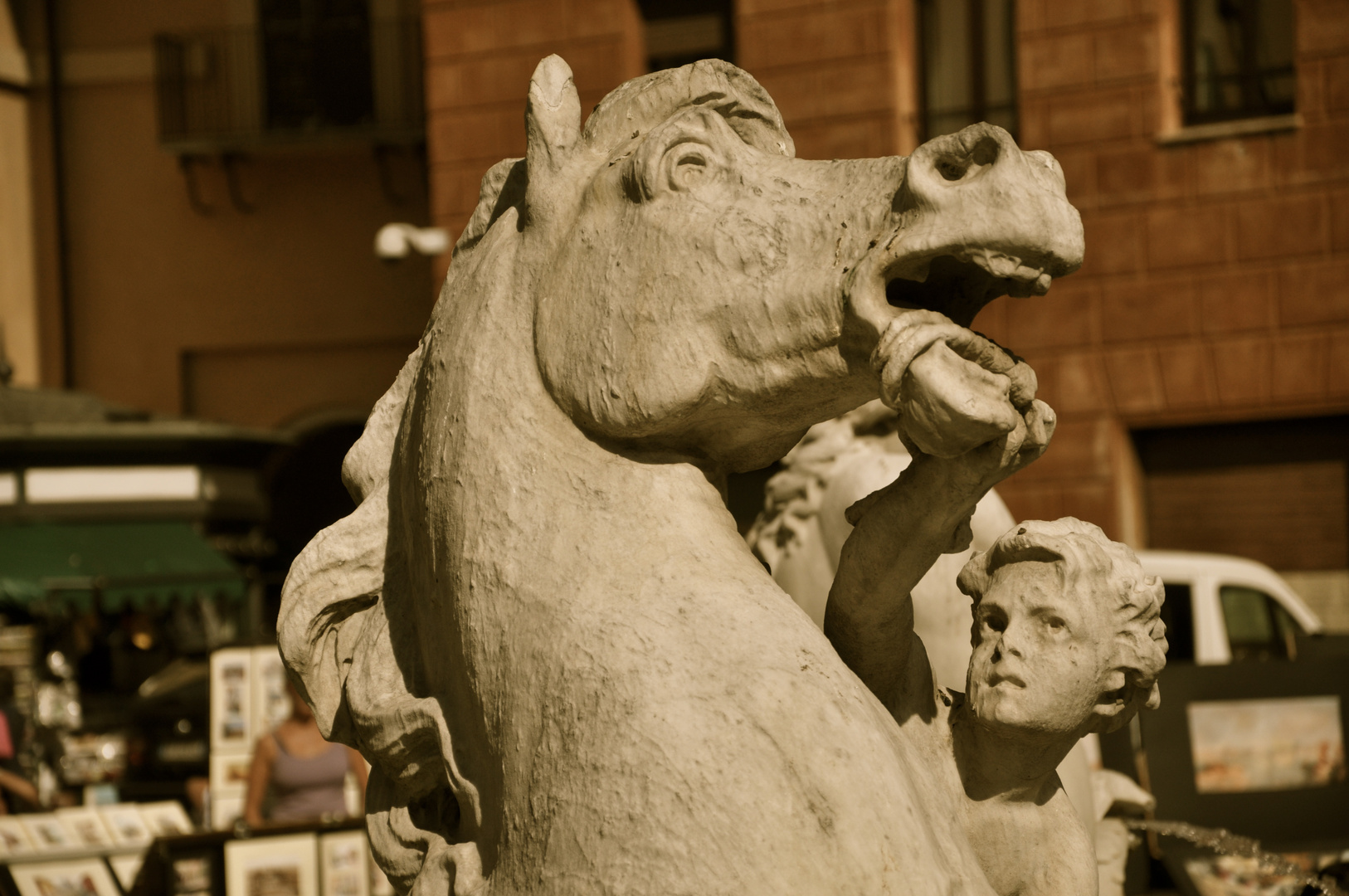 Brunnen auf dem Piazza Navona in Rom