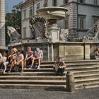 Brunnen auf der Piazza Santa Maria in Trastevere